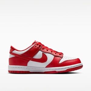 Nike Red and White Low-Top Sneakers